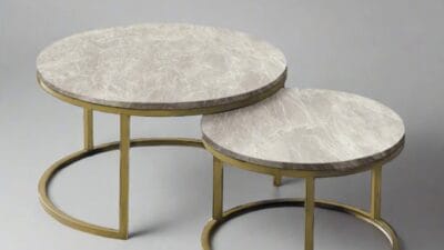 Moderni set stolova od keramike