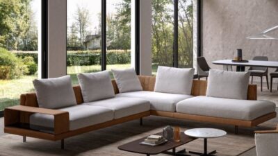 Oliver ugaona garnitura – krem-braon